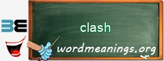WordMeaning blackboard for clash